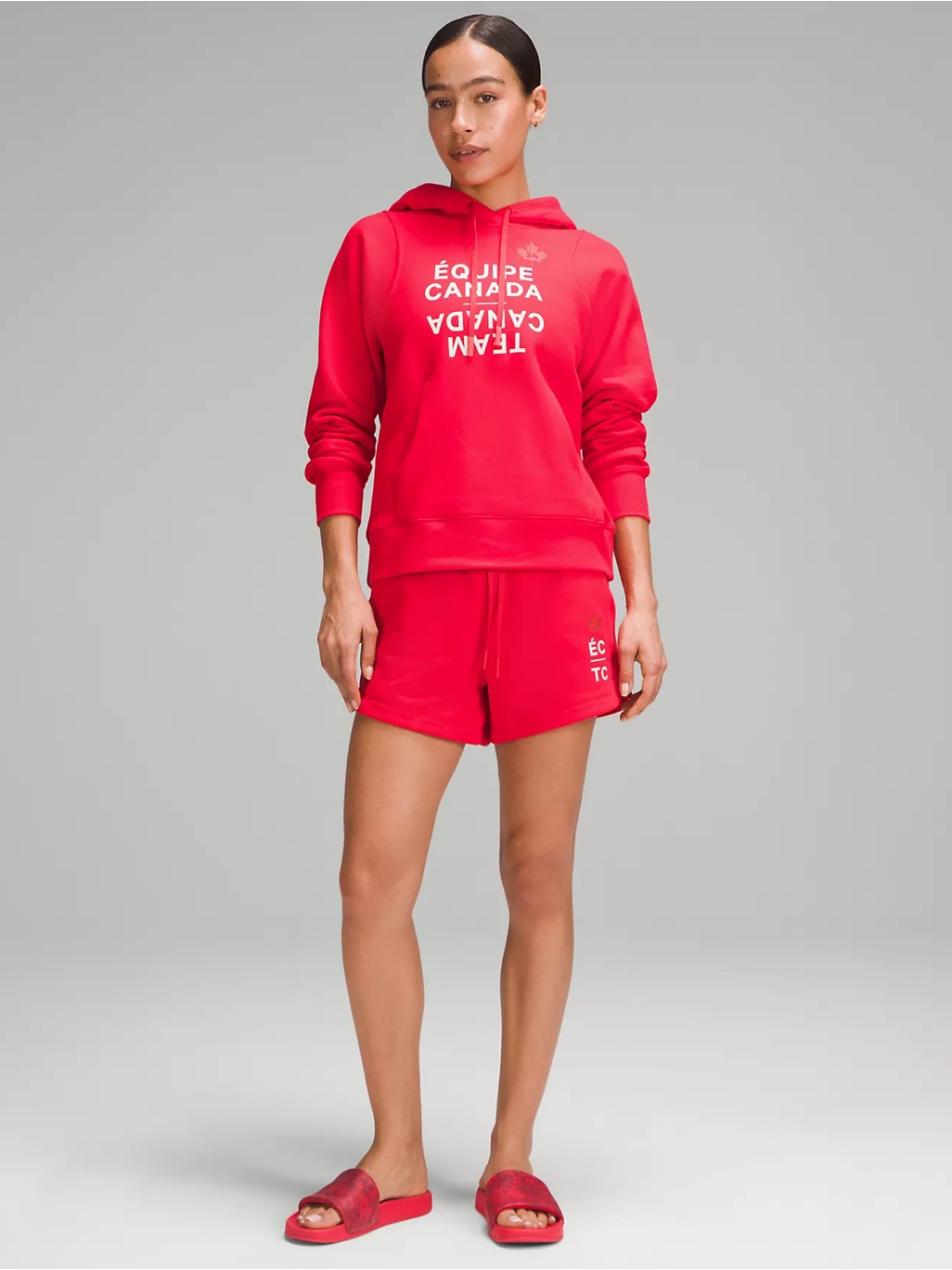 Lululemon Limited Edition Team Canada Sweatshirt & Shorts Coord Set - Us 10